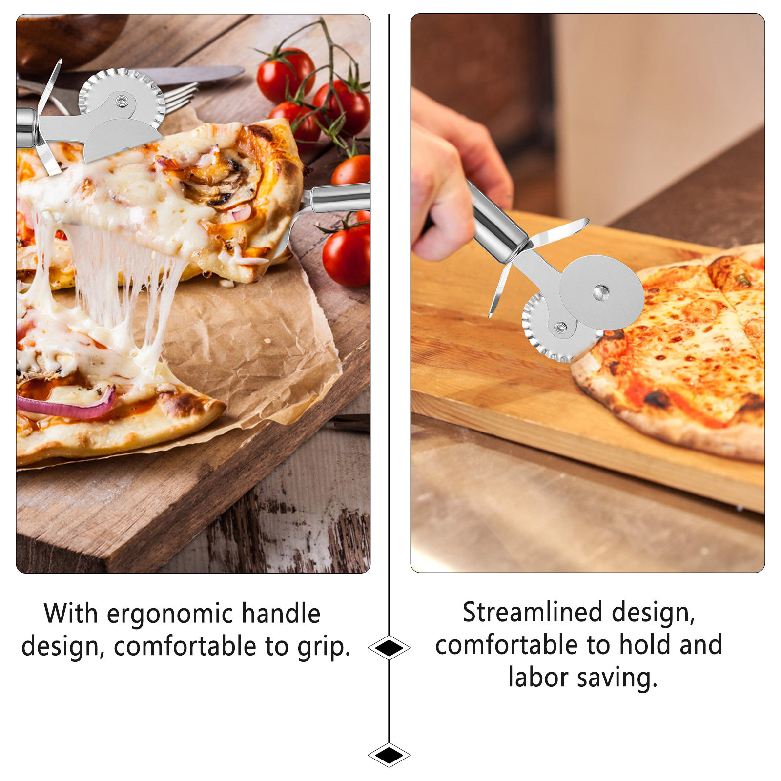1Set Stainless Steel Pizza Whe - đánh giá và giá Kitchen Gadgets Gold
