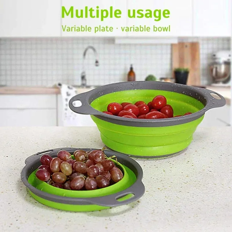 1Pc Foldable Silicone Strainer - đánh giá và giá Kitchen Gadgets Organizer